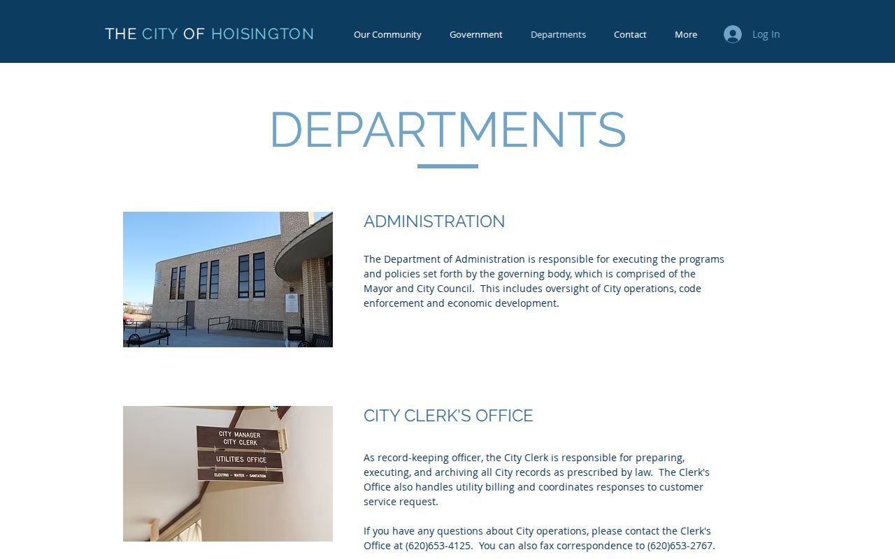 Hoisington Police official arrest record contact information